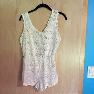 Xhilaration White Lace Romper
